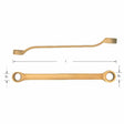 Carltsoe Safety CS Unitec Ex202F-015UA Aluminum Bronze Non-Sparking, Low-Magnetism, Corrosion Resistant 12 Point Offset Double Box End Wrench 1/4" x 5/16" (202FU-015UA) - 2