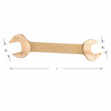 Carltsoe Safety CS Unitec Ex203-040UA Aluminum Bronze Non-Sparking, Low-Magnetism, Corrosion Resistant Double Open End Wrench 7/16" x 9/16" - 2