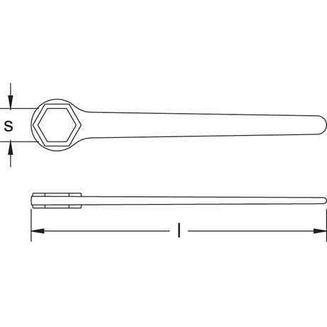 Carltsoe Safety CS Unitec Ex204-005UB Copper Beryllium Non-Sparking, Non-Magnetic, Corrosion Resistant 6 Point Box End Wrench 11/16" (204U-005UB) - 2
