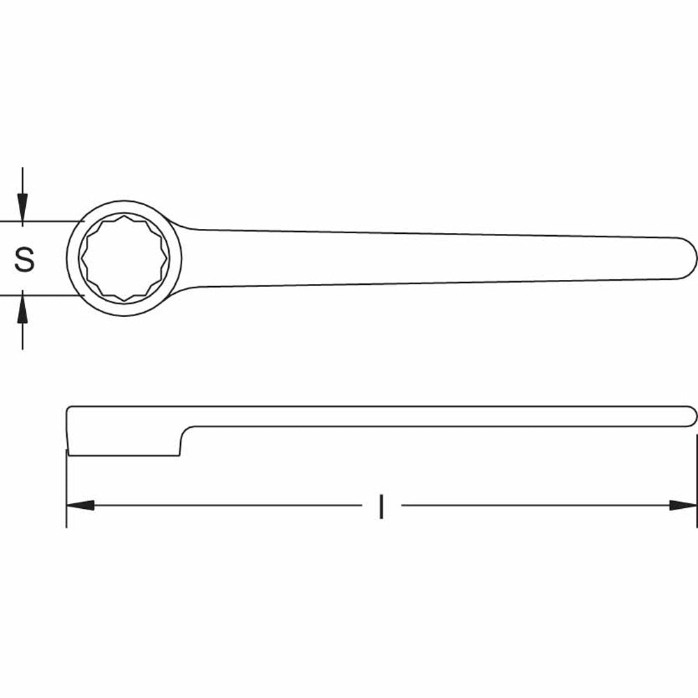 CS Unitec Ex204D-005UA Aluminum Bronze Non-Sparking, Low-Magnetism, Corrosion Resistant Box End Wrench 1/2" - 2