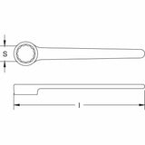 Carltsoe Safety CS Unitec Ex204D-25A Aluminum Bronze Non-Sparking, Low-Magnetism, Corrosion Resistant Box End Wrench 25 mm (204DU-25A) - 2