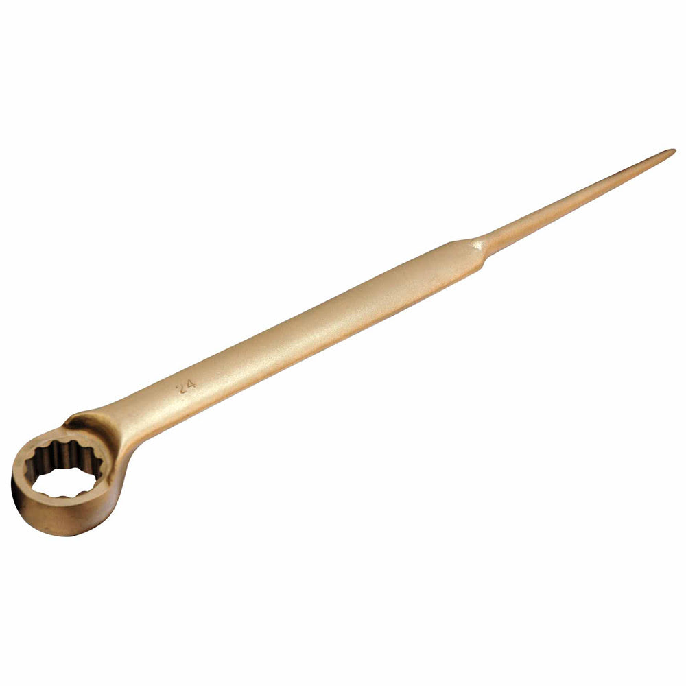 CS Unitec Ex204S-030UB Copper Beryllium Non-Sparking, Non-Magnetic, Corrision Resistant Ring End Construction Wrench with Pin 1-7/16"
