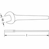 CS Unitec Ex205-125UA Aluminum Bronze Non-Sparking, Low-Magnetism, Corrosion Resistant Open End Wrench 1-7/16" - 2