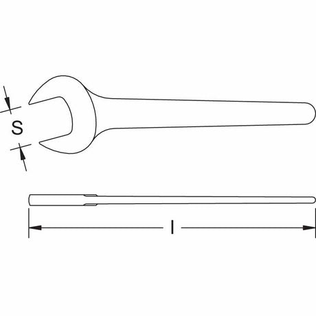 Carltsoe Safety CS Unitec Ex205-20A Aluminum Bronze Non-Sparking, Low-Magnetism, Corrosion Resistant Open End Wrench 20 mm (205U-20A) - 2
