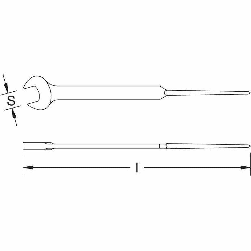CS Unitec Ex205S-005UB Copper Beryllium Non-Sparking, Non-Magnetic, Corrosion Resistant Open End Construction Wrench with Pin 11/16" - 2