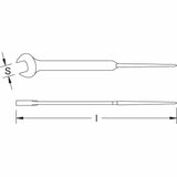CS Unitec Ex205S-005UB Copper Beryllium Non-Sparking, Non-Magnetic, Corrosion Resistant Open End Construction Wrench with Pin 11/16" - 2