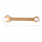 CS Unitec Ex206L-110UA Aluminum Bronze Non-Sparking, Low-Magnetism, Corrosion Resistant Combination Wrench 1-1/4" - 2