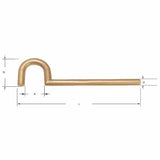 Carltsoe Safety CS Unitec Ex207-41A Aluminum Bronze Non-Sparking, Low-Magnetism, Corrosion Resistant 1-5/8" Valve Wrench - 2