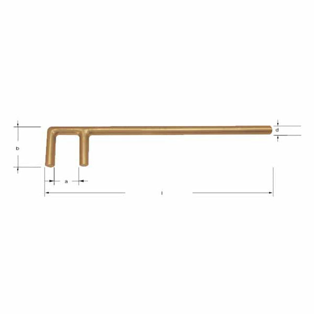 CS Unitec Ex207F-30B Copper Beryllium Non-Sparking, Non-Magnetic, Corrosion Resistant 1-3/16" Valve Wheel Hook Valve Wrench