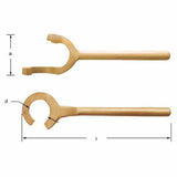 Carltsoe Safety CS Unitec Ex207S-290A Aluminum Bronze Non-Sparking, Low-Magnetism, Corrosion Resistant Valve Wheel Wrench (207SU-290A) - 2