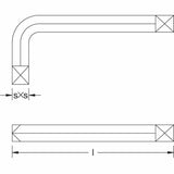 CS Unitec Ex213-22A Aluminum Bronze Non-Sparking, Low-Magnetism, Corrosion Resistant Square End Bung Wrench 7/8" (22 mm) - 2