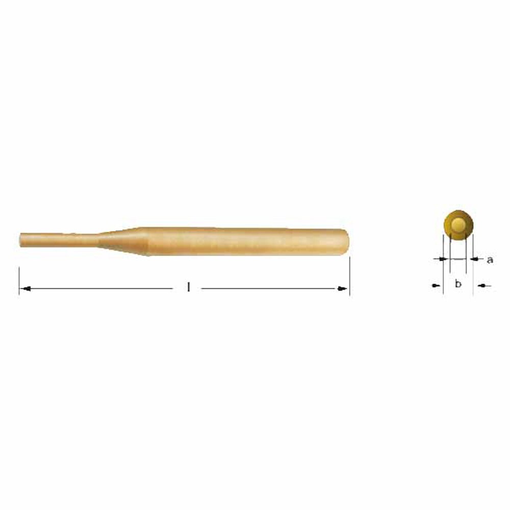Carltsoe Safety CS Unitec Ex301P-030UB Copper Beryllium Non-Sparking, Non-Magnetic, Corrosion Resistant Pin Punch 3/8" (10 mm) - 2