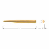 Carltsoe Safety CS Unitec Ex303-025UB Copper Beryllium Non-Sparking, Non-Magnetic, Corrosion Resistant Center Punch 1-1/8" - 2
