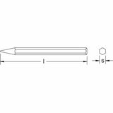 Carltsoe Safety CS Unitec Ex307-200A Aluminum Bronze Non-Sparking, Low-Magnetism, Corrosion Resistant 8" Diamond Point Chisel - 2