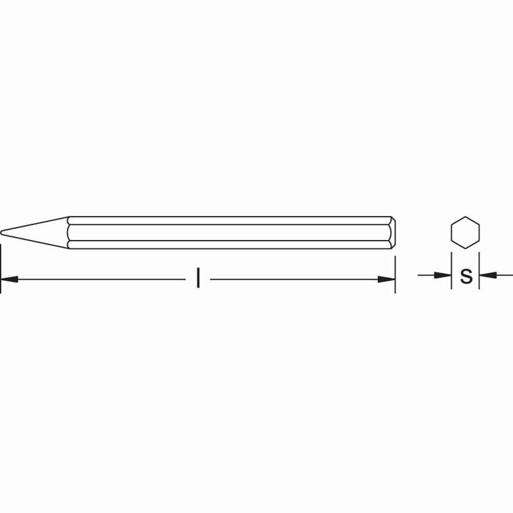 Carltsoe Safety CS Unitec Ex307-200A Aluminum Bronze Non-Sparking, Low-Magnetism, Corrosion Resistant 8" Diamond Point Chisel (307U-200A) - 2