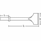 Carltsoe Safety CS Unitec Ex310AH-32A Aluminum Bronze Non-Sparking, Low-Magnetism, Corrosion Resistant Pneumatic Chisel .401 round collar, round shank (310AHU-32A) - 2