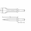 Carltsoe Safety CS Unitec Ex314-40A Aluminum Bronze Non-Sparking, Low-Magnetism, Corrosion Resistant 1-1/2" Chipping Hammer Chisel (314U-40A) - 2