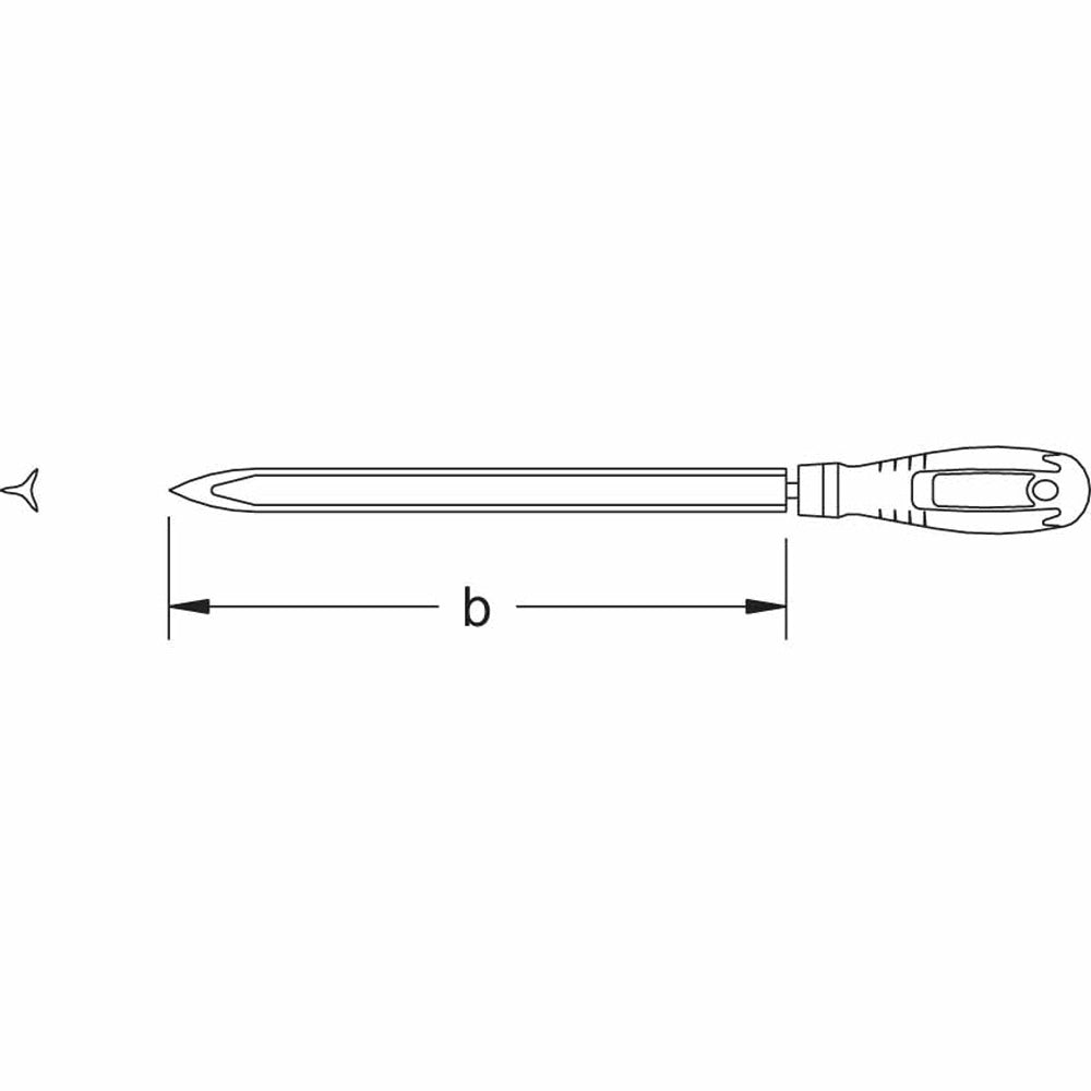 CS Unitec Ex403-300B Copper Beryllium Non-Sparking, Non-Magnetic, Corrosion Resistant Triangular Scraper 12" (300 mm) - 2