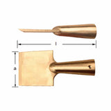 CS Unitec Ex407-125A Aluminum Bronze Non-Sparking, Low-Magnetism, Corrosion Resistant Long Blade Scraper 5" (125 mm) - 2