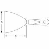 Carltsoe Safety CS Unitec Ex408-60B Copper Beryllium Non-Sparking, Non-Magnetic, Corrosion Resistant Putty Scraper Knife 2-3/8" (60 mm) - 2