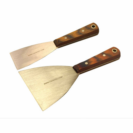 Carltsoe Safety CS Unitec Ex408-80B Copper Beryllium Non-Sparking, Non-Magnetic, Corrosion Resistant Putty Scraper Knife 3-3/16" (80 mm)