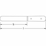 Carltsoe Safety CS Unitec Ex408S-6A Aluminum Bronze Non-Sparking, Low-Magnetism, Corrosion Resistant Spatula 5-3/4" (146 mm) - 2