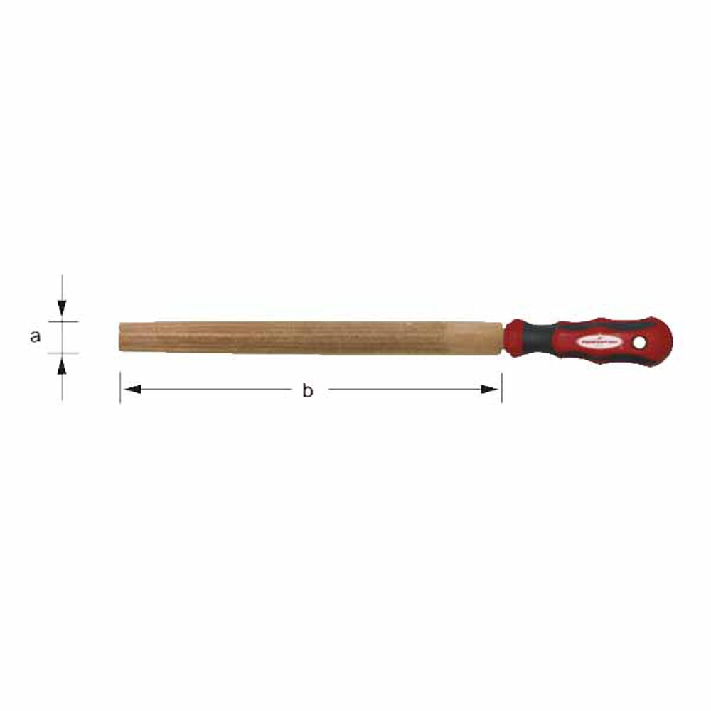 Carltsoe Safety CS Unitec Ex411-250B Copper Beryllium Non-Sparking, Non-Magnetic, Corrosion Resistant 8"Half-Round Bastard File (411U-250B) - 2