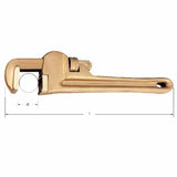 CS Unitec Ex502-18B Copper Beryllium Non-Sparking, Non-Magnetic, Corrosion Resistant American Type Pipe Wrench 18" (450 mm) - 2