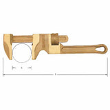 Carltsoe Safety CS Unitec Ex503-18A Aluminum Bronze Non-Sparking, Low-Magnetism, Corrosion Resistant Monkey Pipe Wrench 18-3/16" (460 mm) (503U-18A) - 2