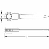 Carltsoe Safety CS Unitec Ex504S-010UA Aluminum Bronze Non-Sparking, Low-Magnetism, Corrosion Resistant Ratchet Wrench 1-1/16" (504SU-010UA) - 2