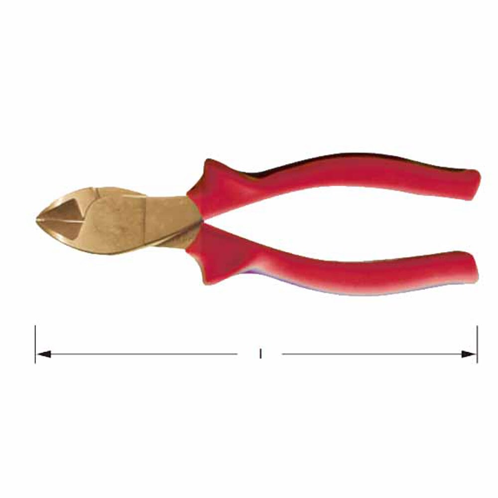 Carltsoe Safety CS Unitec Ex601HD-6B Copper Beryllium Non-Sparking, Non-Magnetic, Corrosion Resistant Diagonal Cutting Pliers 6-3/8" (160 mm) - 2