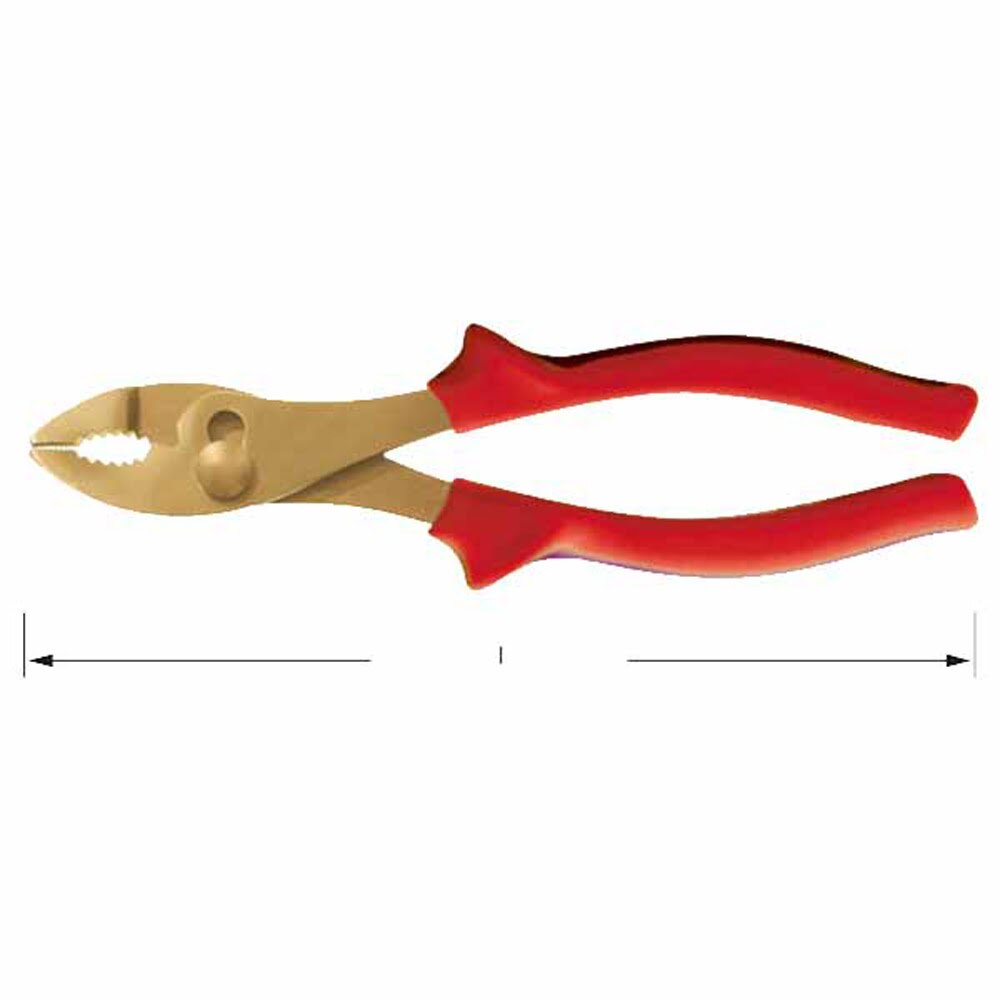 Carltsoe Safety CS Unitec Ex605-8B Copper Beryllium Non-Sparking, Non-Magnetic, Corrosion Resistant Adjustable 8" Combination Pliers - 2