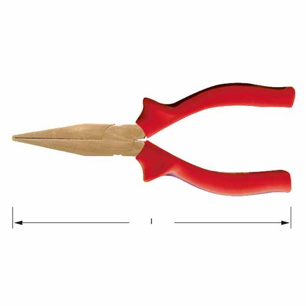 Carltsoe Safety CS Unitec Ex606-6B Copper Beryllium Non-Sparking, Non-Magnetic, Corrosion Resistant 6" Flat Nose Pliers (606U-6B) - 2