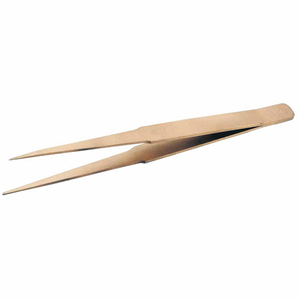 CS Unitec Ex610S-155B Copper Beryllium Non-Sparking, Non-Magnetic, Corrosion Resistant Fine-Point 6-3/16" Tweezer