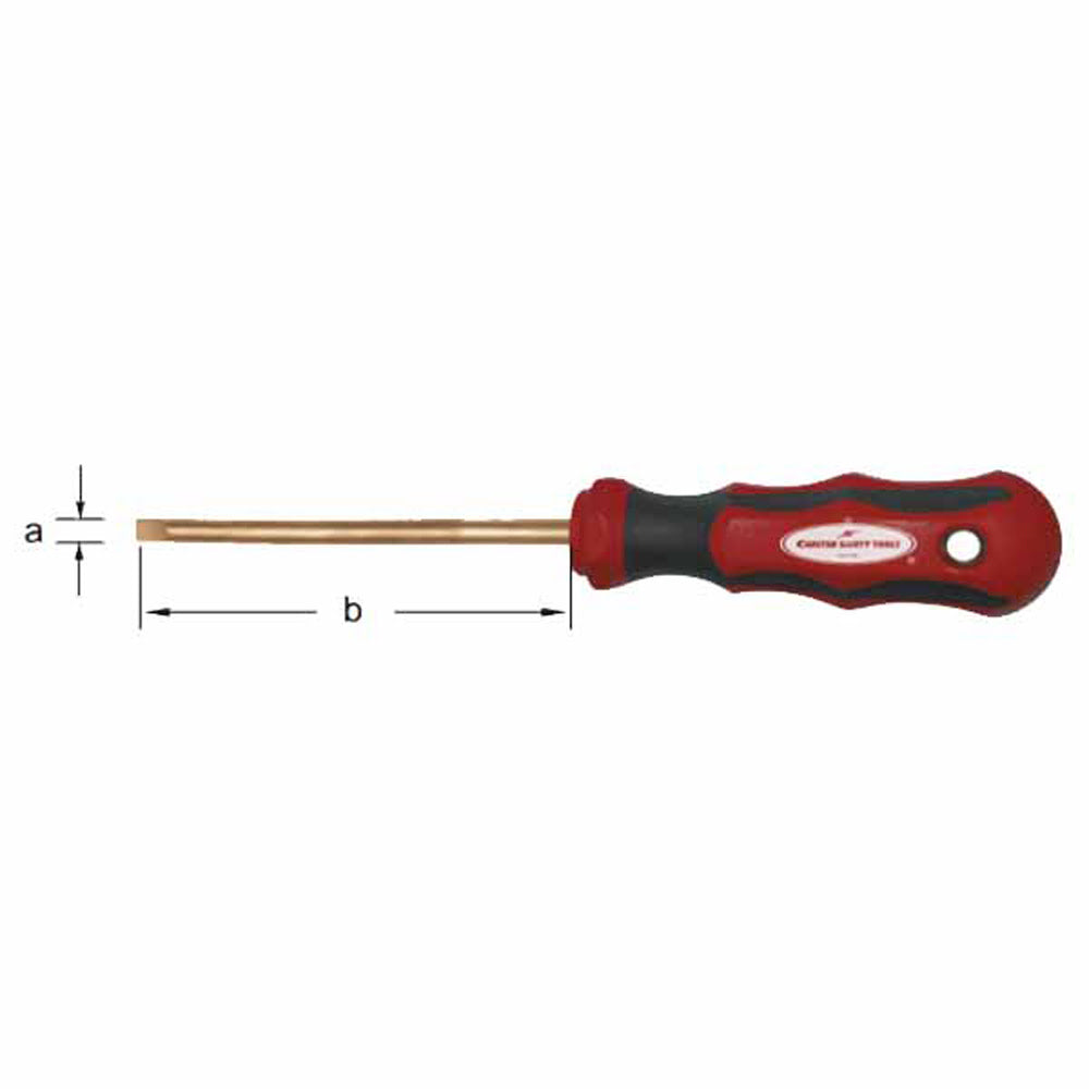 CS Unitec Ex801-6SB Copper Beryllium Non-Sparking, Non-Magnetic, Corrosion Resistant Flat Head Screwdriver 1/4" (6 mm) - 2