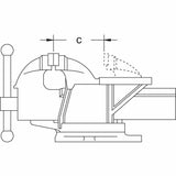 Carltsoe Safety CS Unitec Ex902-100B Copper Beryllium Non-Sparking, Non-Magnetic, Corrosion Resistant 4" Parallel Vise - 3