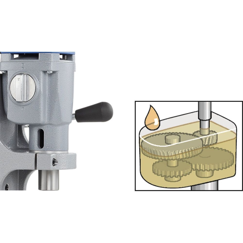 CS Unitec MAB 1300 Magnetic Drill | 6" Dia. Capacity, 12" Stroke| Variable Speed through 4-Gears, Reversible Tap up to 1-5/8" Dia., Variable Torque, Reversible Motor, Power Assist - 2