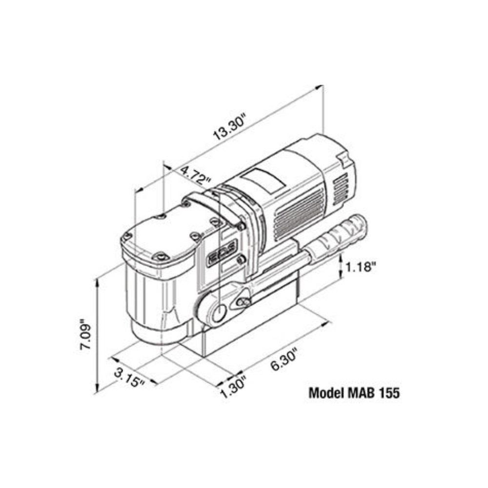 CS Unitec MAB 155 Ultra Compact Horizontal Magnetic Drill | 1-1/2" Dia. Hole Cutting Capacity - 2