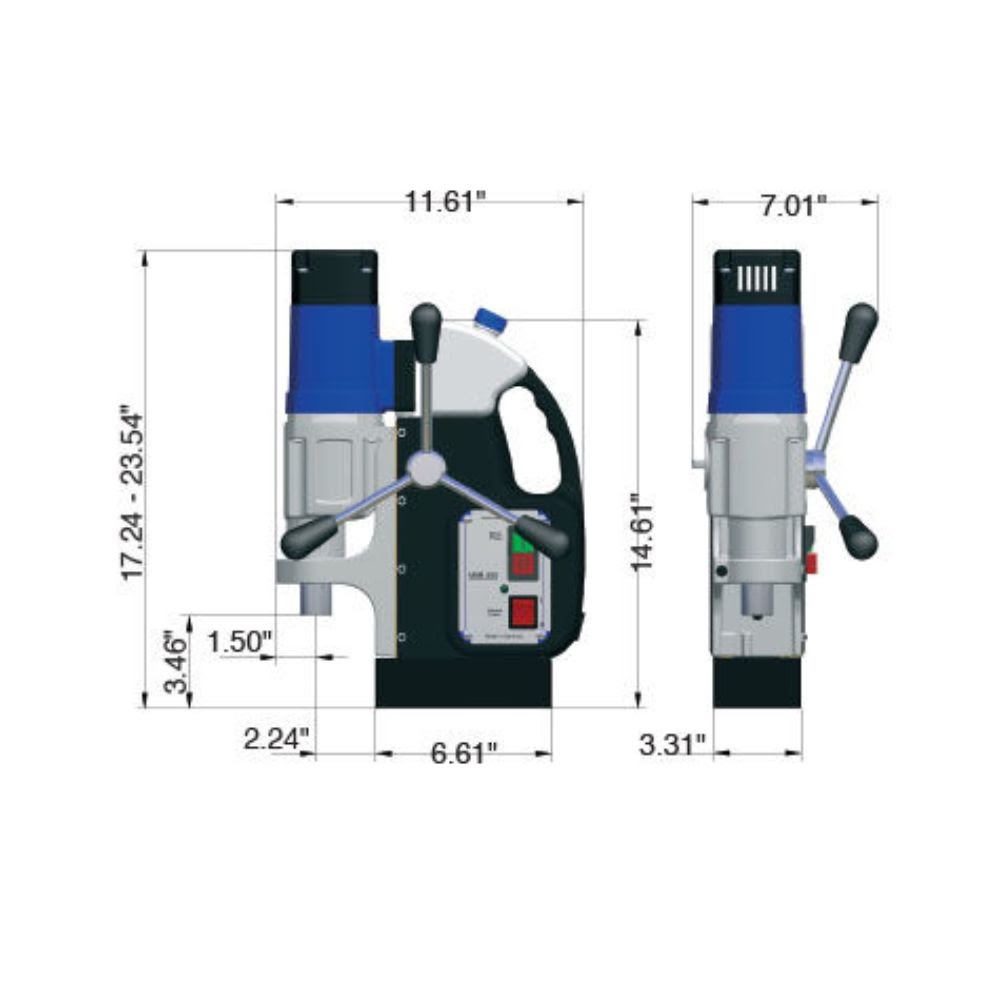 CS Unitec MAB 455 Magnetic Drill | 2" Dia. Hole Cutting Capacity |2 Speed - 2