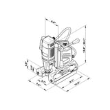 BDS CS Unitec PipeMAB 200 Magnetic Drill with Patented Pipe Saddle Base | 1-3/8" | Drill on Pipe, Curved & Flat Surfaces | Large Stroke - 3
