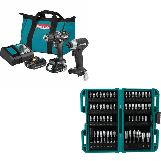 Makita CX205RB Sub-Compact Combo Kit W/ FREE E-01644 Bit Set