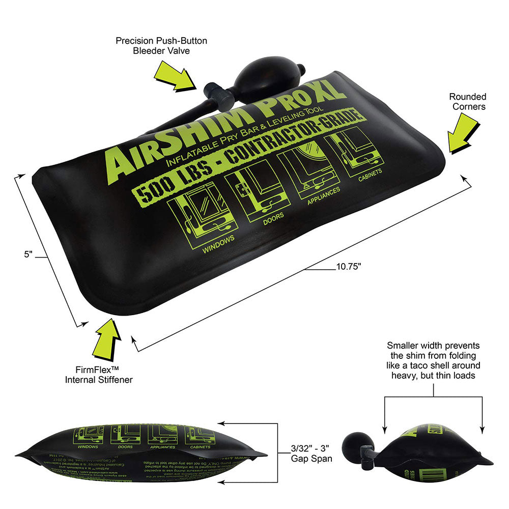 Calculated Industries 1194 AirShim Pro XL Inflatable Pry Bar & Leveling Tool - 2