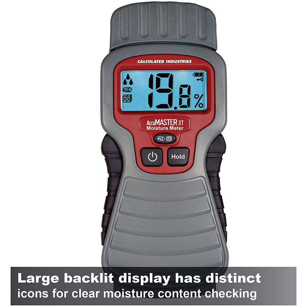 Calculated Industries 7440 Accumaster Xt Moisture Meter, Pin-Type, Backlit LCD, Digital - 2