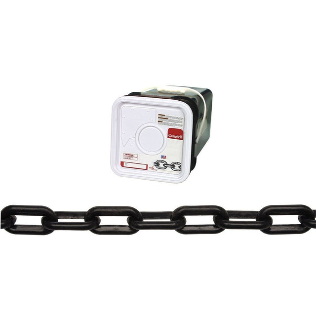 Campbell 990856 #8 Trade Black Plastic Chain 0.29" Diameter 138' per Reel