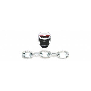 Campbell Chain 0140423 1/4" Grade 30 Proof Coil Chain, Zinc Plated, 141' per Round Pail