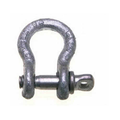 Campbell Chain 5410635 3/8" Anchor Shackle, Screw Pin, Forged Carbon Steel, Galvanized, Bulk