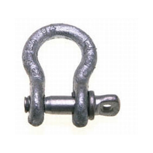 Campbell Chain 5410835 1/2" Anchor Shackle, Screw Pin, Forged Carbon Steel, Galvanized, Bulk