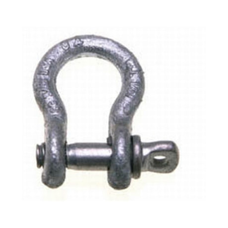 Campbell Chain 5411635 1" Anchor Shackle, Screw Pin, Forged Carbon Steel, Galvanized, Bulk