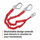 Capital Safety DBI SALA 1340161 6' PRO Stretch 100 Percent Tie Off Shock Absorbing Double Leg Lanyard - 2