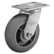 Caster I1418-6 6" x 2" Swivel Mold On Rubber Wheel Roller Bearing Top Plate Caster